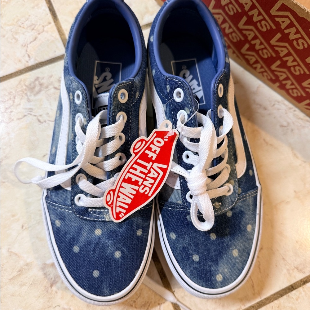 Vans Denim Blue Polka Dot Sneakers